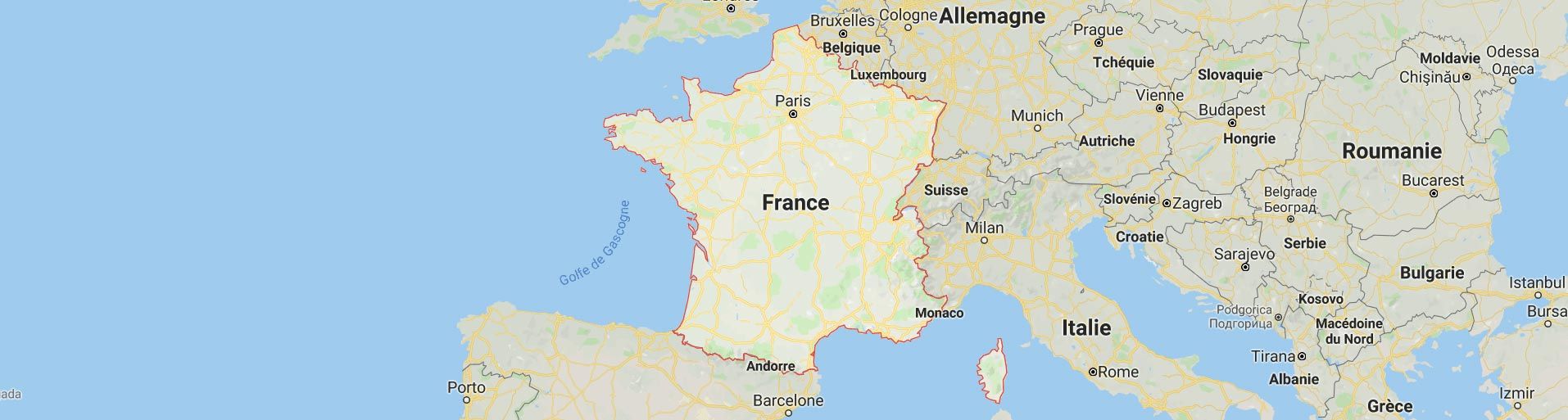 Zone d'intervention France