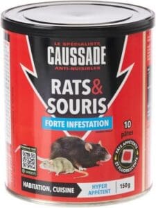 CAUSSADE CARPT720 Raticide Canadien Pat'Appât Fortes Infestations 72 pâtes 100g