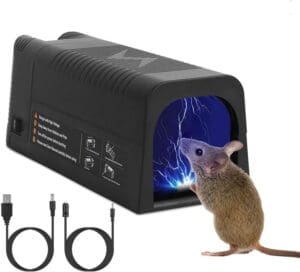 Piège Souris Electrique - avec Porte Anti-Fuite- USB Rechargeable