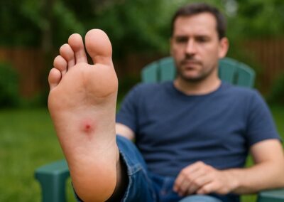 photo piqûre de frelon sous le pied