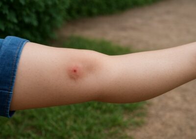 piqûre de frelon sur l’avant-bras