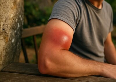 photo piqûre de frelon sur le bras