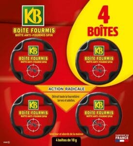 KB KFOUB4 - Anti-Fourmis Boîtes Appât x4 - Détruit durablement et en profondeur les fourmilières