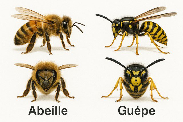 Abeille ou guêpe comment les différencier Abeille ou guêpe comment les différencier