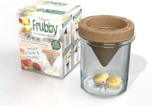 Frubby® - Piège à Mouches des Fruits, pour Les Mouches des Fruits et du vinaigre, réutilisable, Lavable au Lave-Vaisselle, 100% sans Plastique et Durable