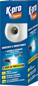 K.PRO Expert - Spray Aérosol Anti Mouches et Moustiques - Diffusion Automatique Programmable - Action Rapide