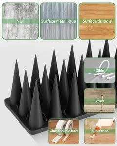 Cymax 20 Pièces Pic Anti Pigeon,Anti Oiseaux Répulsif Pigeon Plastique Cymax 20 Pièces Pic Anti Pigeon,Anti Oiseaux Répulsif Pigeon Plastique