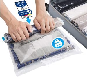 Sacs de compression pratiques - Réutilisables pour les voyages 8 sacs