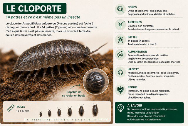 Le cloporte — 14 pattes et ce n'est même pas un insecte