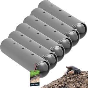 Lot De 5 Pièges à Taupe Tunnel - Marque Beast - Dimensions 5x21 Cm - Capture Efficace Et Pratique Pour Jardin