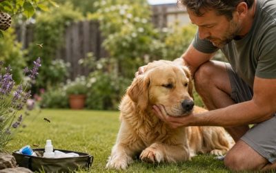 Piqûre de guêpe chez le chien : réactions allergiques, soigner, surveiller, prévenir