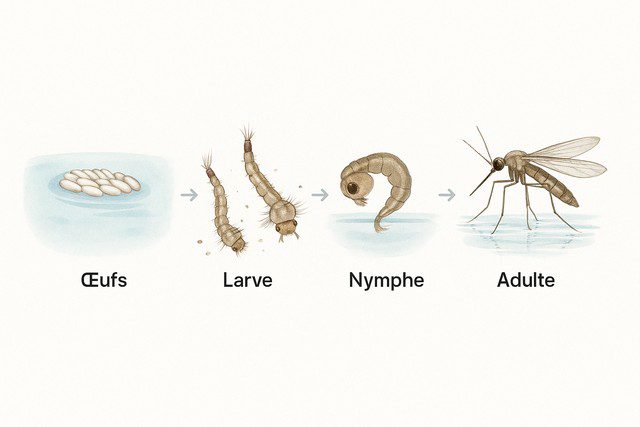 cycle de vie du moustique reconnaitre larve moustique