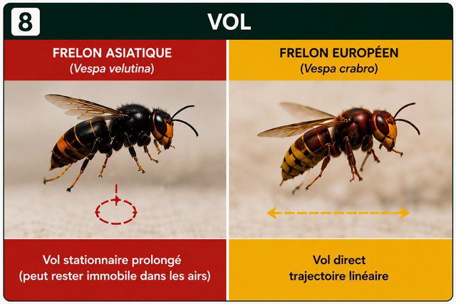 comparaison du vol stationnaire du frelon asiatique et du vol direct du frelon européen comparaison du vol stationnaire du frelon asiatique et du vol direct du frelon européen