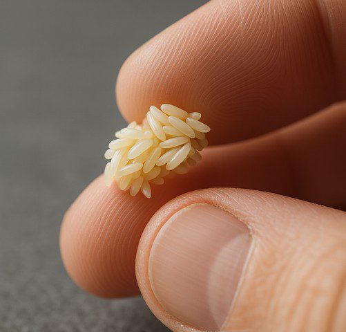 prise macro d’une grappe d’œufs de mouche pondre, taille réelle prise macro d’une grappe d’œufs de mouche pondre, taille réelle