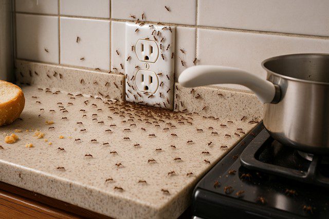 Infestation de fourmi dans la cuisine