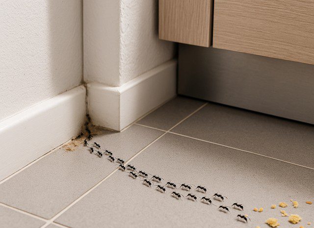 infestation de fourmis dans une cuisine