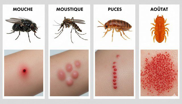 Comment reconnaître une piqûre de mouche et différencier aux autres piqures Comment reconnaître une piqûre de mouche et différencier aux autres piqures