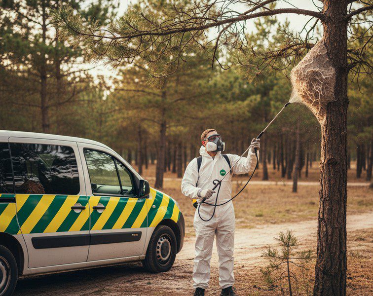 Entreprise de traitement de chenilles processionnaires en Nouvelle-Aquitaine -destruction et élimination professionnelles
