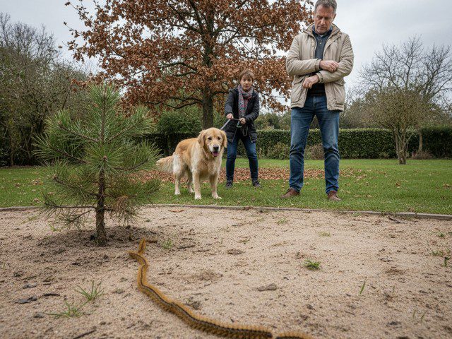 Image illustrant les dangers des chenilles processionnaires dans un jardin du Grand Est