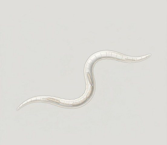 Nématode du pin adulte Bursaphelenchus xylophilus, ver microscopique responsable du dépérissement rapide des pins