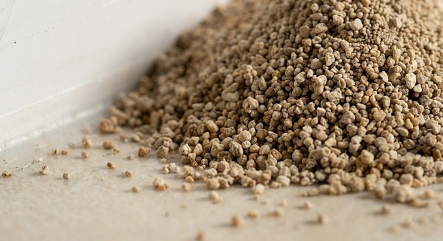 Gros plan excréments de termites grains réguliers