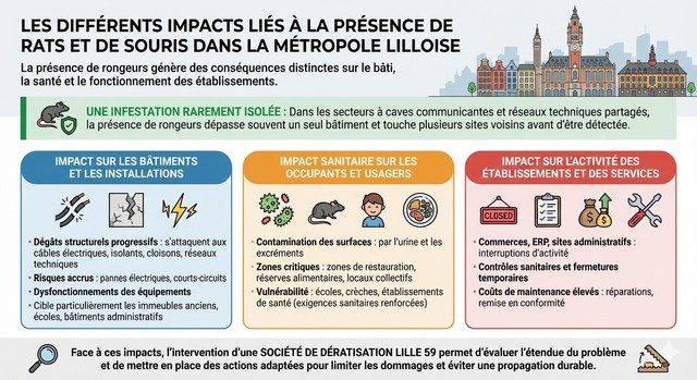 Les différents impacts liés à la présence de rats et de souris dans la métropole lilloise