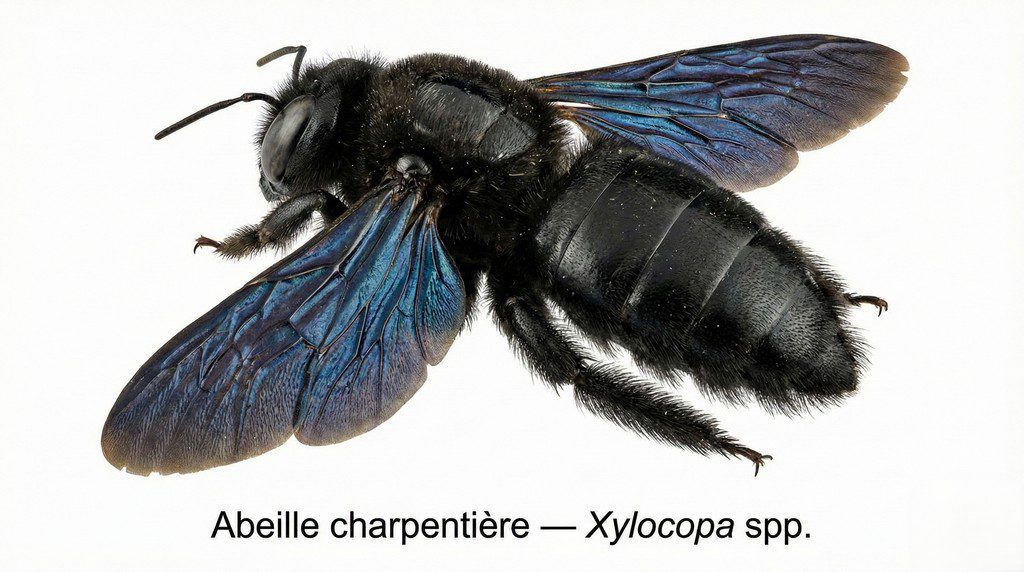 Abeille charpentière (Xylocopa spp.) Abeille charpentière (Xylocopa spp.)