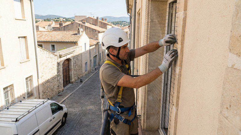 Dépigeonnage professionnel et nettoyage des fientes par un technicien local