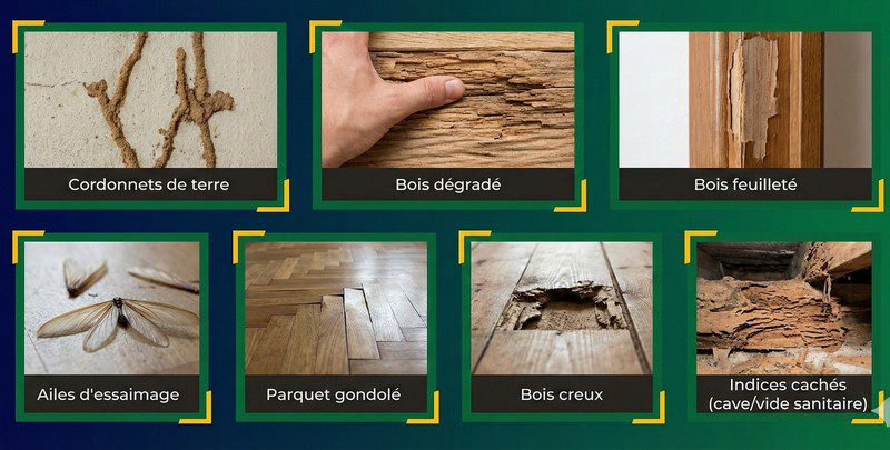 Signes de termites - quand appeler une entreprise de traitement agréée (sans attendre)