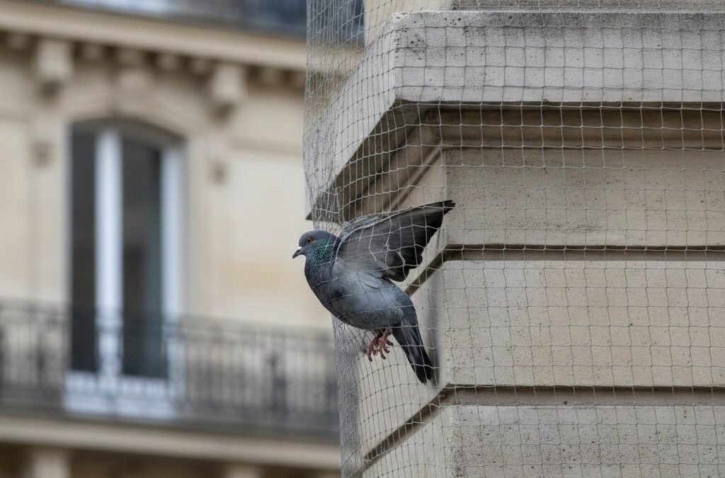 Sous le métro aérien, un filet anti-pigeons devient un piège : l’épisode Dupleix–Bir-Hakeim