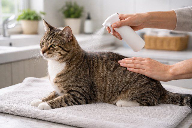 Spray anti puce pour chat