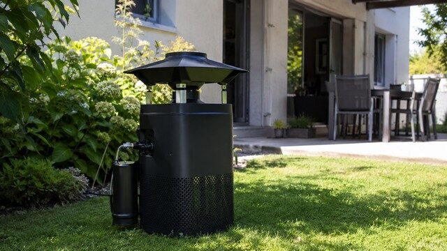 piège à moustiques fonctionnant dans un jardin piège à moustiques fonctionnant dans un jardin