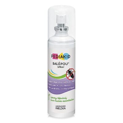PEDIAKID - Balepou Spray - Action Répulsive contre les Poux - Huiles Essentielles BIO - Spray de 100ml