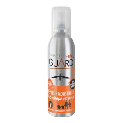 MOSKITO GUARD - Lait anti-moustiques pour visage et corps - Water resistant - Jusqu'à 16H de protection à raison de 2 applications - Efficace contre moustique tigre - 75 ml