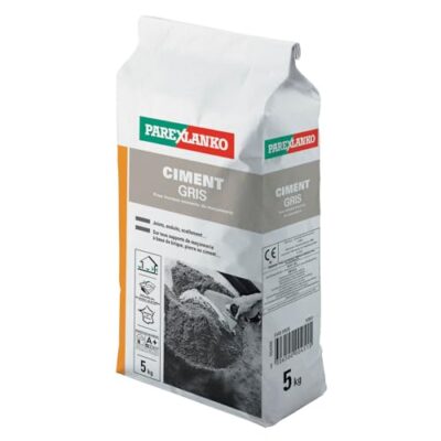 Parexlanko - Ciment Blanc - Pour tous travaux courants de maçonnerie - Scellements, joints et enduits - Peut être coloré - 5kg