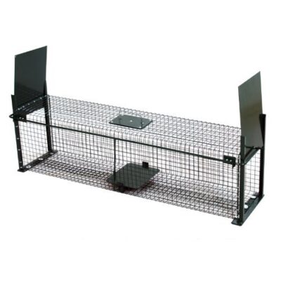 Moorland Piège de Capture - Cage -XL - pour Petits Animaux : Lapins, Chats, martres, fouines - 100x25x25cm - Deux entrées - 5007