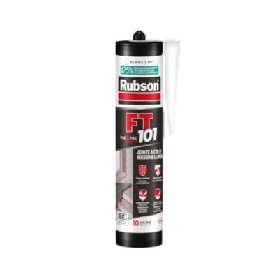 Rubson | Mastic FT 101 Blanc (cartouche de 280 ml) – Mastic polymère pour joints, fissures et collages – Mastic étanche multi-matériaux pour intérieur & extérieur