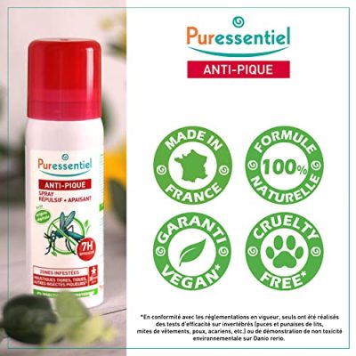 Puressentiel Spray Anti-Pique Répulsif et Apaisant 7H 75 ml - lot de 2