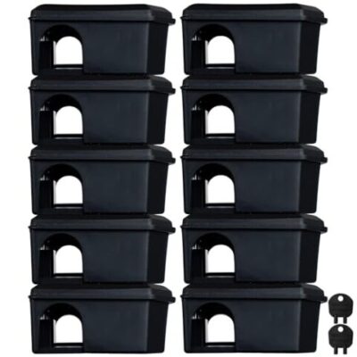 Roshield 10x Boîtes d'appât anti rongeurs (Rats & Souris)