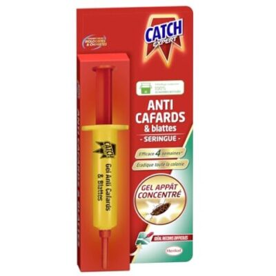 Catch Expert Gel Appât Anti-Cafards & Blattes, en seringue, idéal recoins difficiles (10 g)