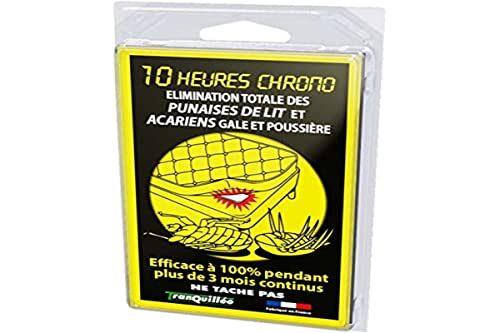 TRANQUILLEO Vivre Mieux PLAQUETTE ANTI PUNAISES DE LIT Bande ANTI ACARIENS POUR LITERIE, Blanche