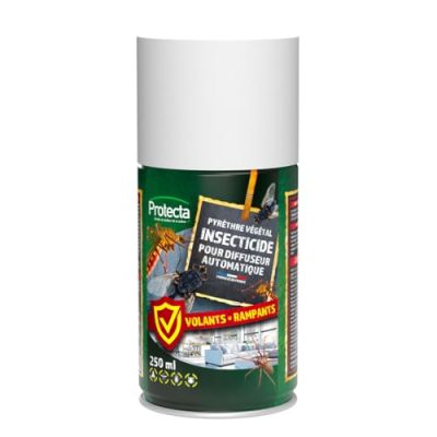 Protecta® Diffuseur insecticide automatique programmable, Anti-Mouches, Moustiques, insectes Volants & Rampants, télécommande incluse, aérosol au Pyrèthre (250 ml)