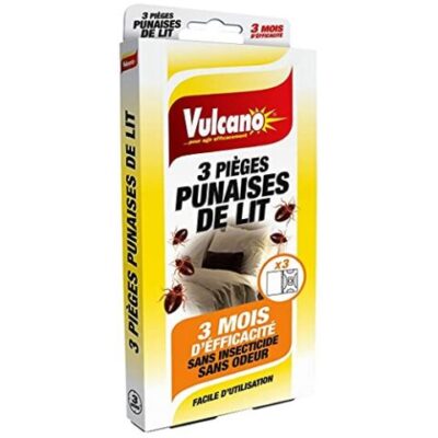 Vulcano 3x Piège détecteur collant de Punaises de lit