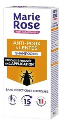 Marie Rose Shampooing Anti-Poux & Lentes, sans insecticides chimiques, dès 3 ans (125 ml)