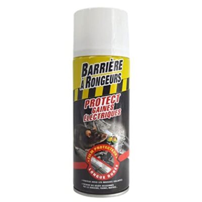 Barrière anti-fouine et rongeurs, Résine protectrice gaines électriques – 400ml – Efficace jusqu’à 6 mois