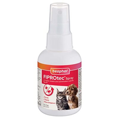 Beaphar – FIPROTEC – Spray contre les puces 100 ml - Pour chiens et chats au Fipronil dosé à 2,5 mg/ml
