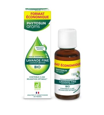 PHYTOSUN AROMS - huile essentielle de lavande fine bio 30 ml – 100 % pure et naturelle, hebbd, relaxation et bien-être, analysée et conditionnée en france