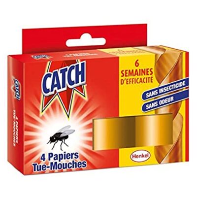 1x Catch Expert Rouleau de papier tue-mouches inodore, piège collant