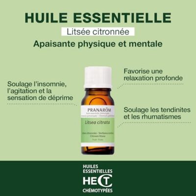 Pranarôm – Huile essentielle de litsée citronnée HECT – 10 ml