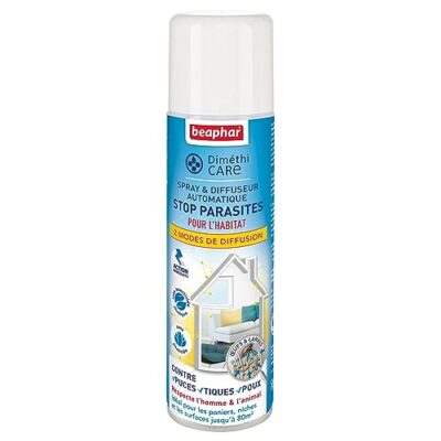 Beaphar – DIMETHICARE – Spray contre les puces - 250 ml - Sans pesticide et insecticide chimique